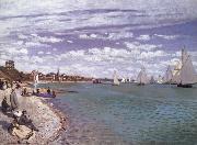 Claude Monet Regatta at Sainte-Adresse oil painting reproduction